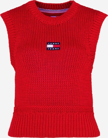 Tommy Jeans - Top de punto en rojo: frente