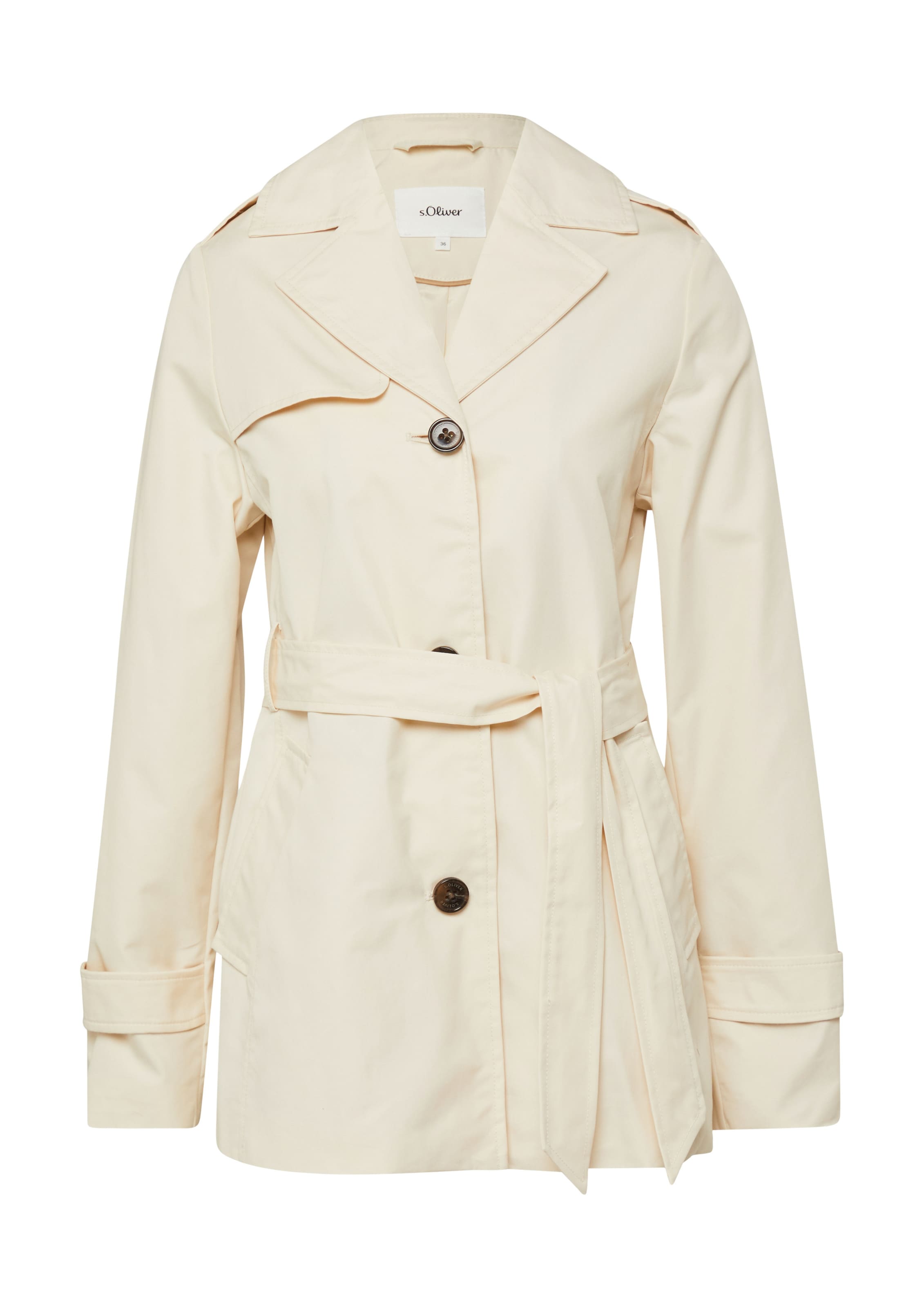 s.Oliver Mantel in Beige: Vorderseite