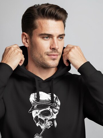 Neverless Sweatshirt 'Skull Captain' in Black