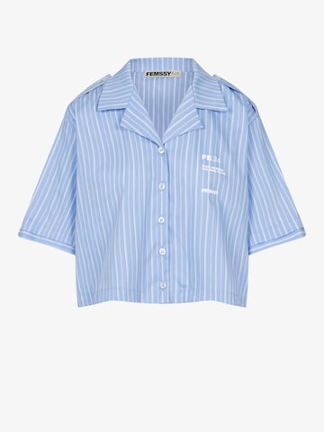 FEMSSY Bluse 'LOU'‌‌‌‌‌‌ in Blau: Vorderseite