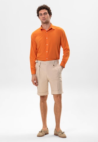 Antioch Slim fit Button Up Shirt in Orange