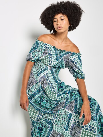 Apricot Boho Folk Print Maxi Dress ' ' in Blau