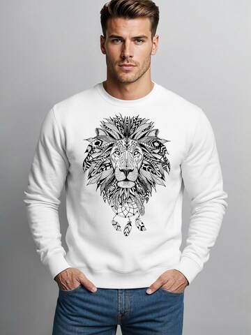 Neverless Sweatshirt 'Boho Lion' in White