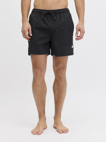 JACK & JONES Zwemshorts 'Jack & Jones Heren Zwemshort JPSTMAUI TROPIC Effen' in Zwart