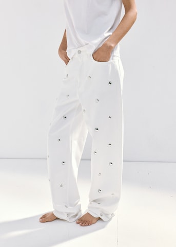 Wide leg Jeans 'ANA' di MANGO in bianco: frontale