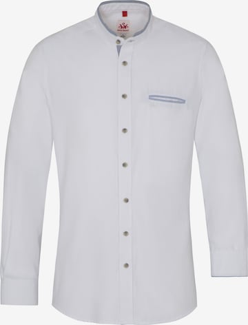 Fit confort Chemise folklorique SPIETH & WENSKY en blanc : devant