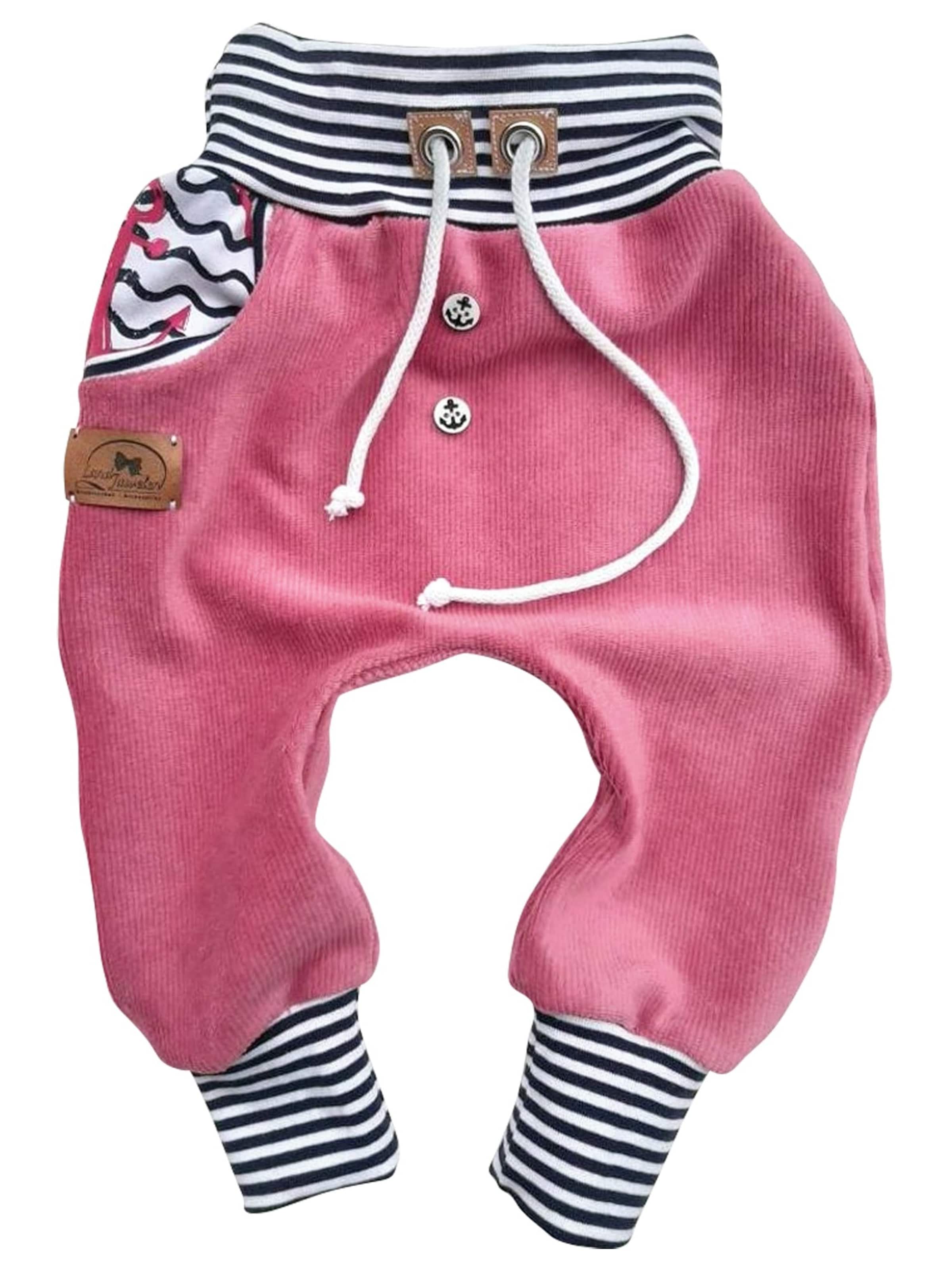 Effilé Pantalon Land-Juwelen en rose : devant