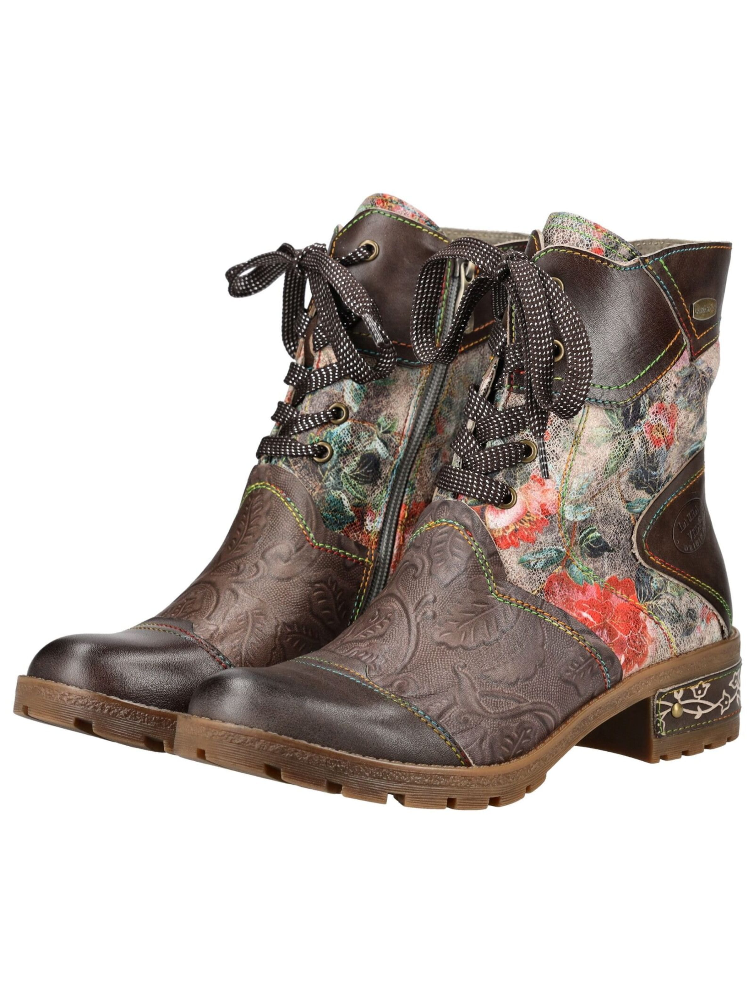 Laura Vita Lace-Up Ankle Boots in Grey