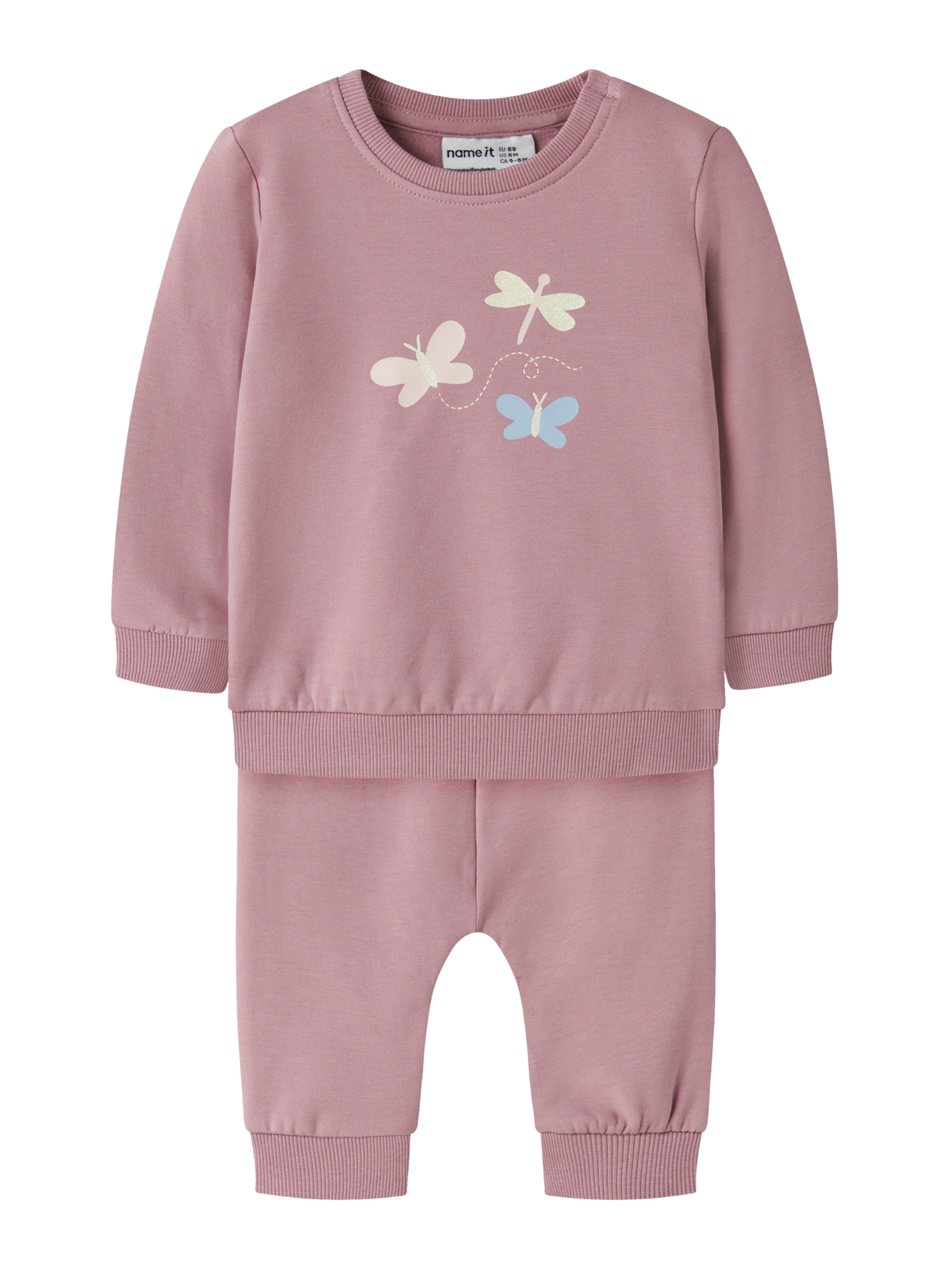 NAME IT Jogging ruhák 'NBFVRILLIE' - lila: elől