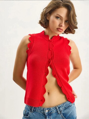 Gilet 'Westen' Bianco Lucci en rouge