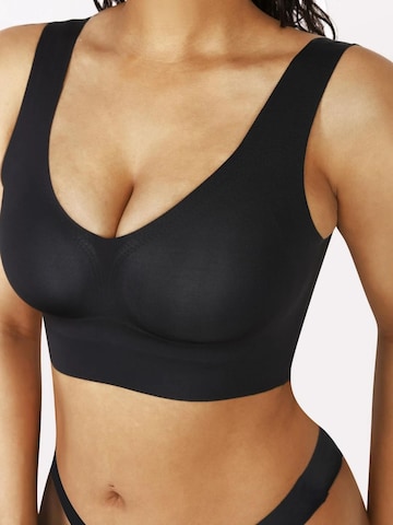 SkinMe T-shirt Podprsenka 'Bezešvá podprsenka tvarující záda' – černá