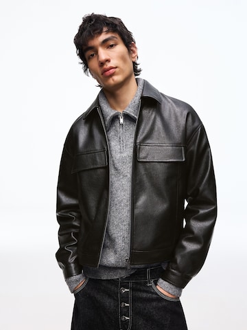 Bershka Átmeneti dzseki - fekete: elől