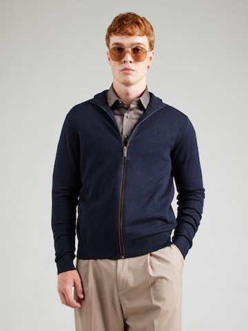 Vestes en maille bugatti en bleu : devant