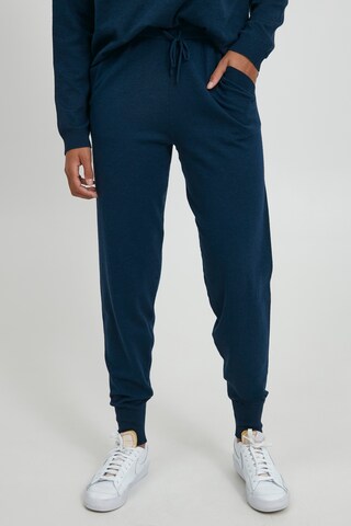 PULZ Jeans Tapered Pants in Blue: front