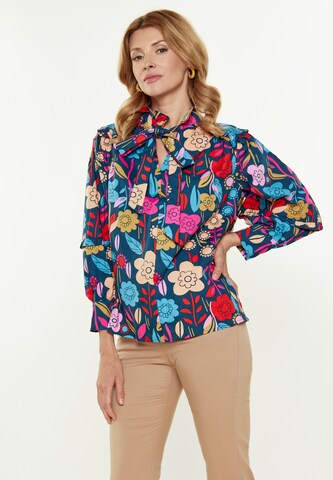 Usha - Blusa en azul: frente