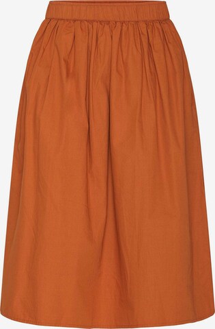 KnowledgeCotton Apparel Skirt in Orange: front