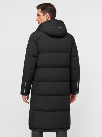 ALLTHEMEN Winter Coat 'Flaum' in Black
