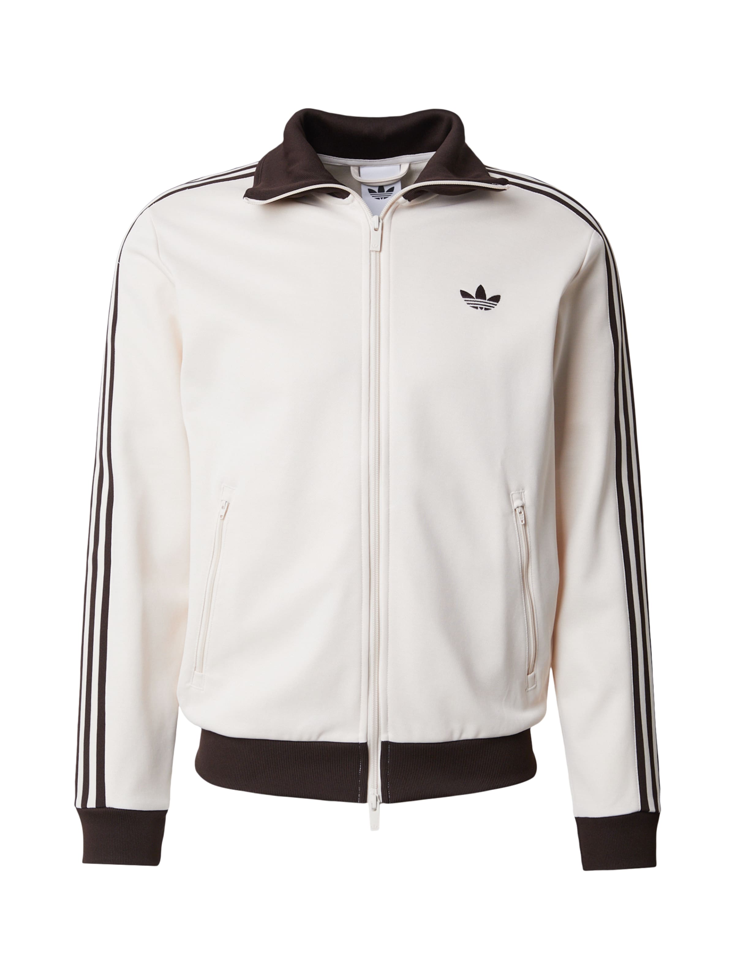 ADIDAS ORIGINALS Sweat jacket 'Classic' in Dark brown / White, Item view