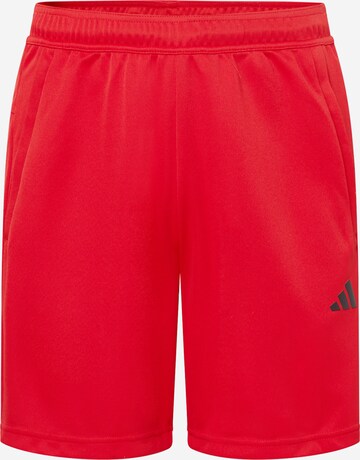 ADIDAS PERFORMANCE Regular Workout Pants 'Train Essentials All Set' in Red: front