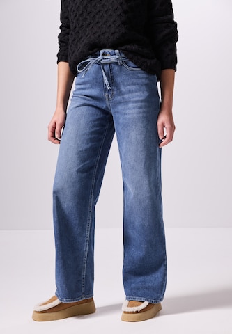 Street One Studio Wide leg Jeans in Blue: front