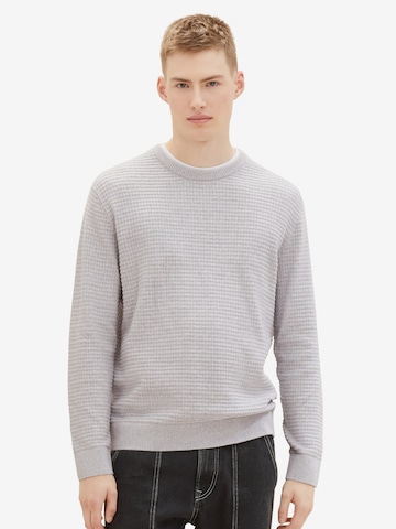 TOM TAILOR DENIM Pullover in Grau