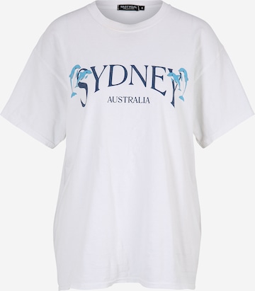 Nasty Gal Shirt 'Sydney' in Wit: voorkant