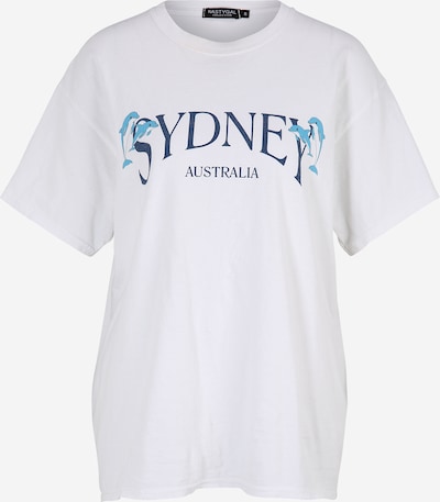 Nasty Gal T-shirt 'Sydney' en bleu / bleu clair / blanc, Vue avec produit