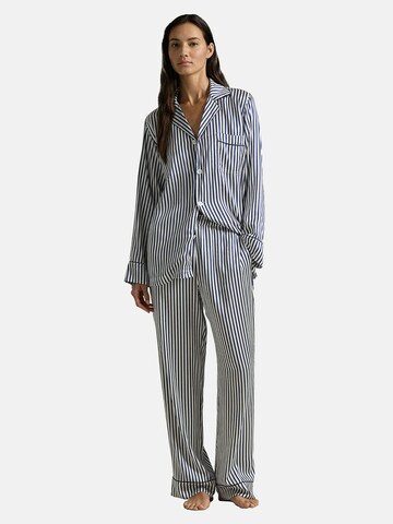 Pyjama ' Heritage Silk ' Polo Ralph Lauren en bleu : devant