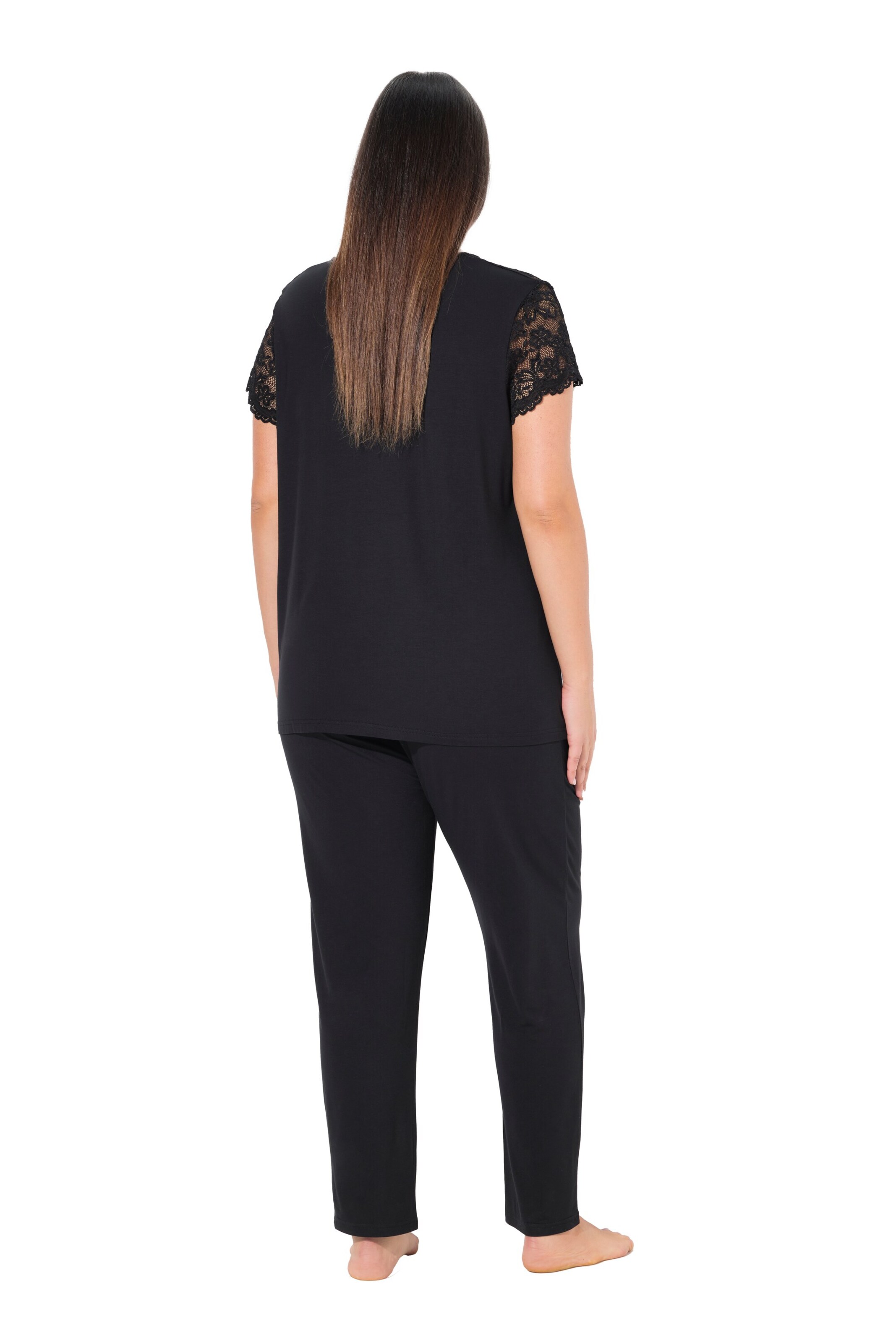 Ulla Popken Pyjama in Schwarz