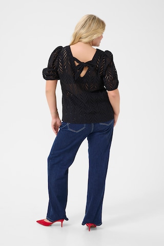 KAFFE CURVE Blouse in Zwart