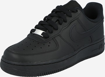 Nike Sportswear Ниски маратонки 'AIR FORCE 1 07' в черно: отпред