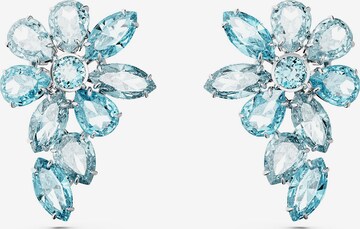 Boucles d'oreilles Swarovski en bleu : devant