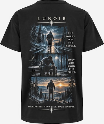 LUNØIR Studio Shirt 'Only You Know the Fight' in Schwarz: Vorderseite