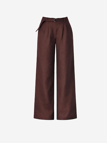 Pantaloni con pieghe di MixRay in marrone: frontale