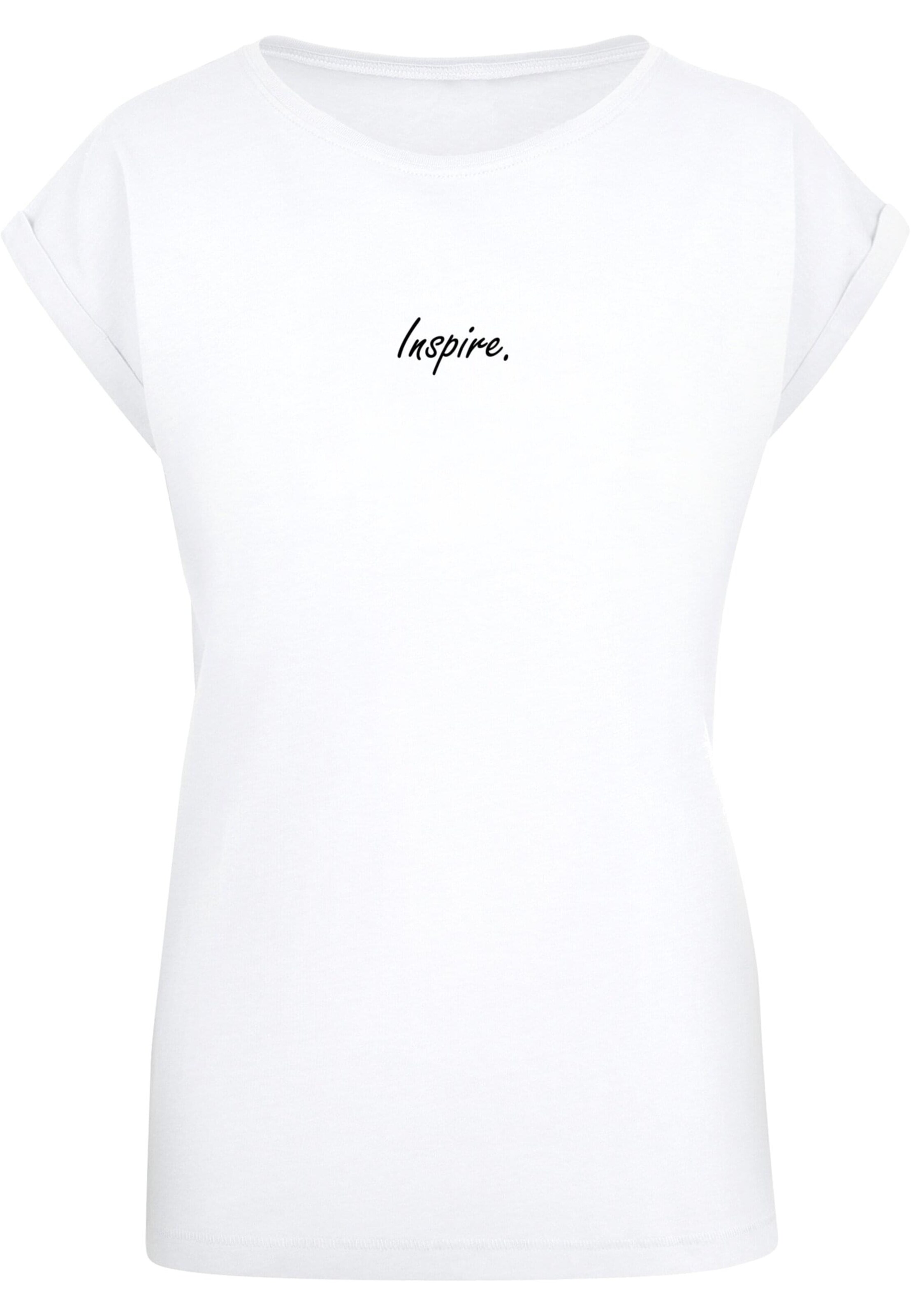 Merchcode T-shirt 'Inspire' en noir / blanc, Vue avec produit