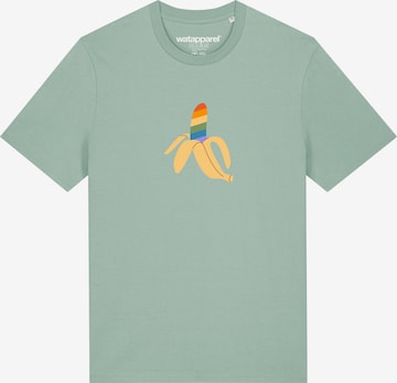Watapparel Shirt ' Rainbow Banana ' in Green: front