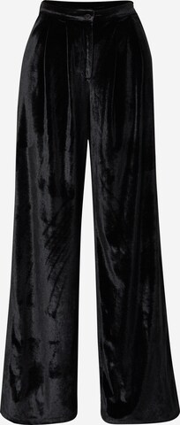 Trendyol - Loosefit Pantalón plisado en negro: frente