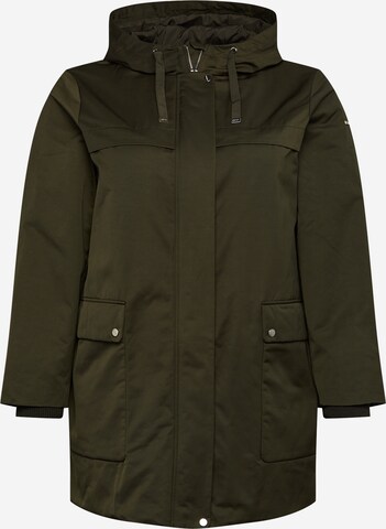 Esprit Curves Between-seasons parka in Green: front