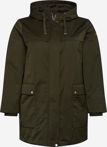 Esprit Curves Between-Seasons Parka in Green: front