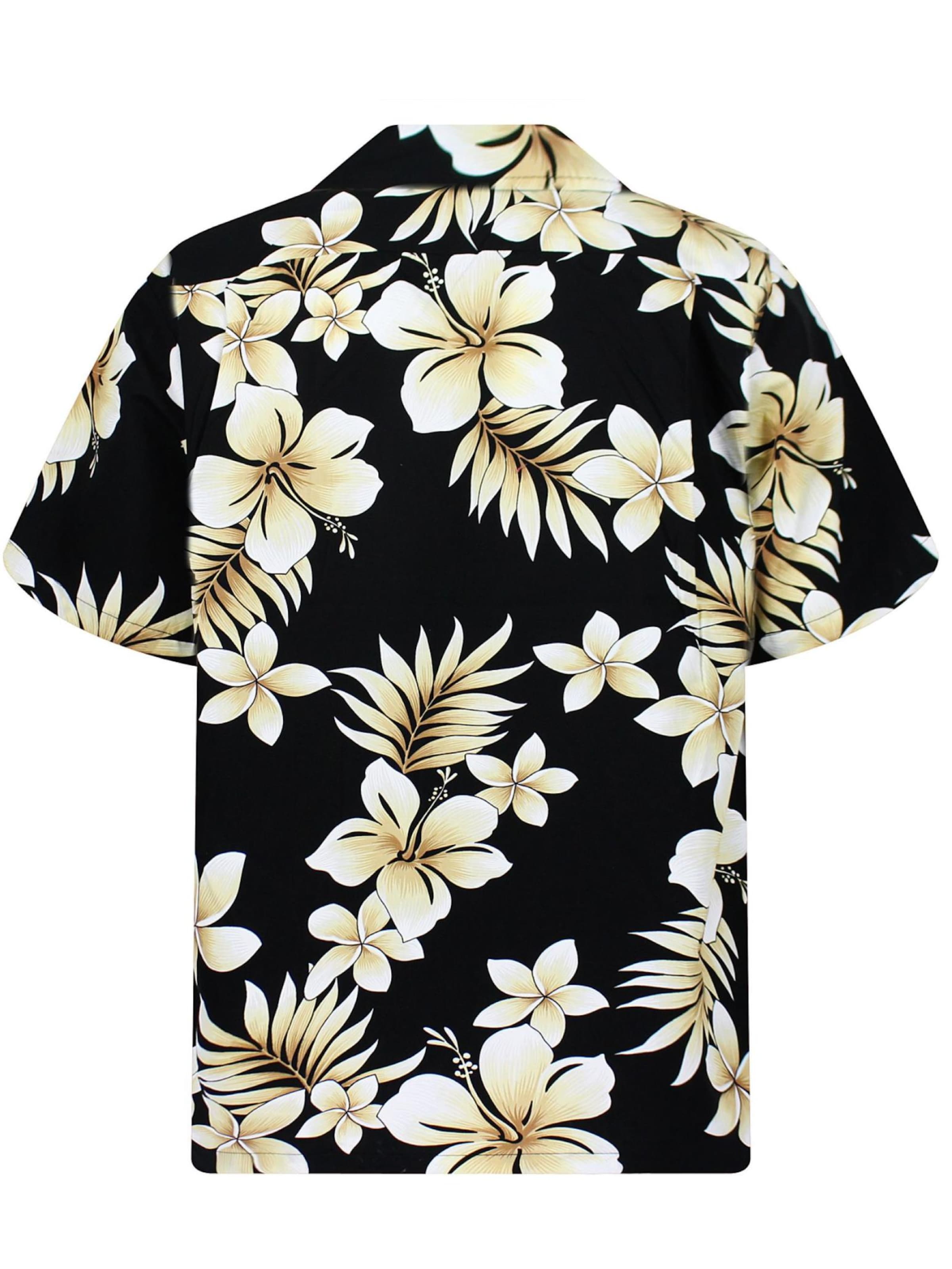 Pacific Legend Regular Fit Hemd 'Goldblume' in Schwarz