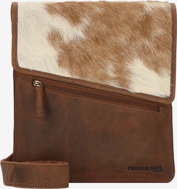 Borsa a tracolla di Greenland Nature in marrone: frontale