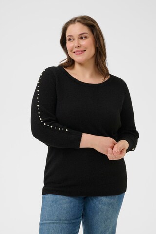 Pull-over 'Letty' KAFFE CURVE en noir : devant