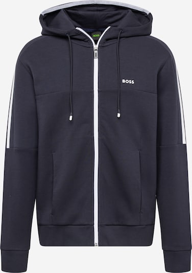 Džemperis 'Saggynos' iš BOSS, spalva – nakties mėlyna / balta, Prekių apžvalga