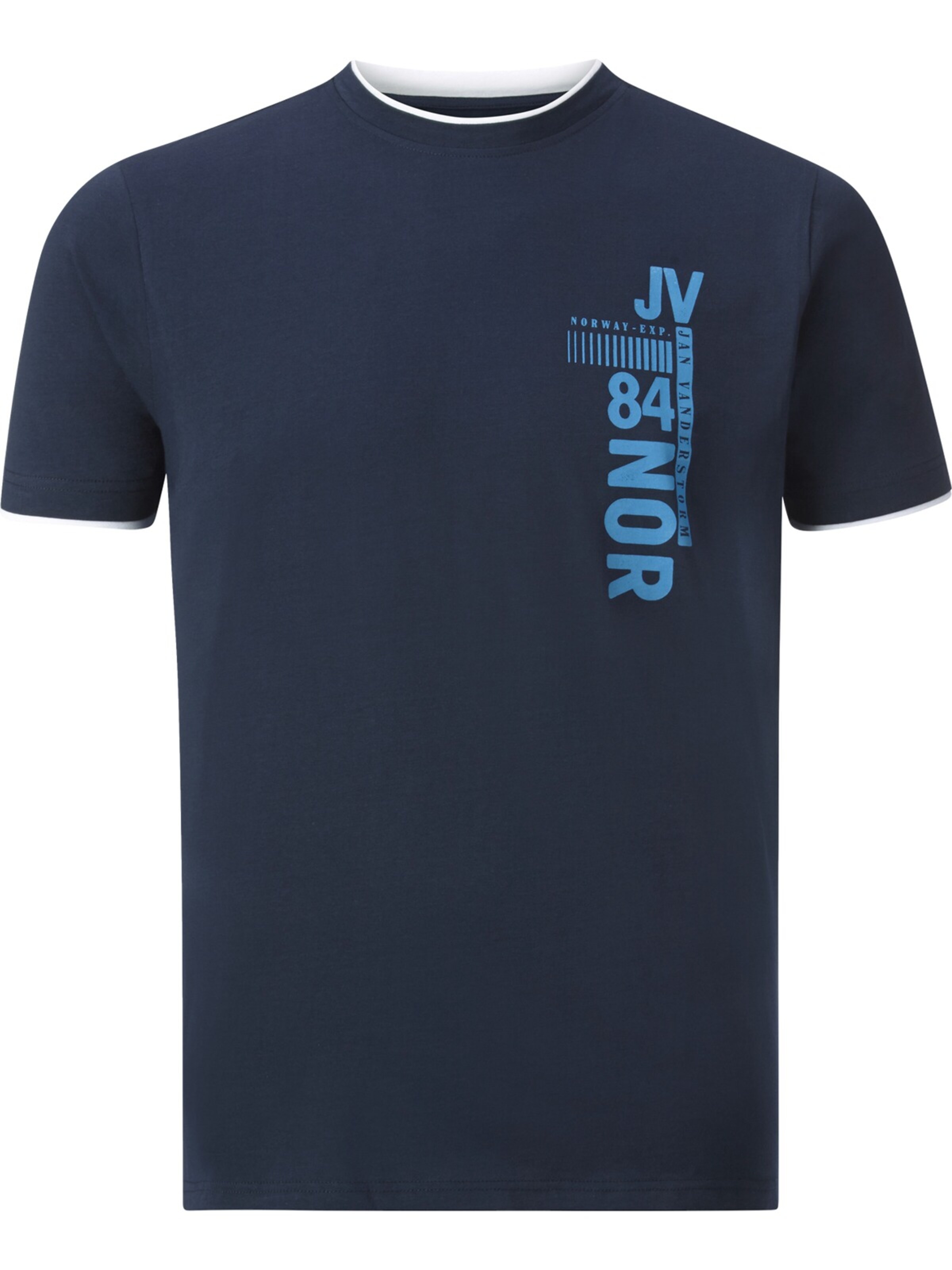 Jan Vanderstorm T-Shirt ' Flemming ' in Blau: Vorderseite