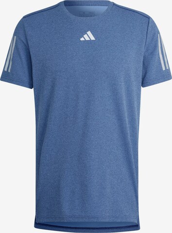 ADIDAS PERFORMANCE Functioneel shirt 'Own The Run Heather' in Blauw: voorkant