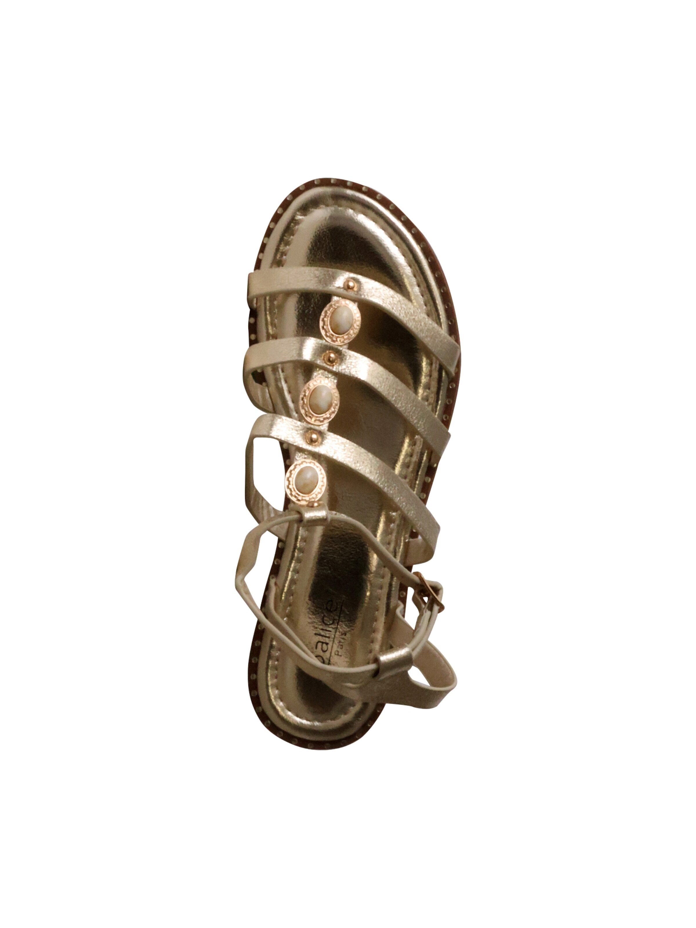 Super Mode - Sandalias 'Flache Riemchensandalen von Joalice' en oro