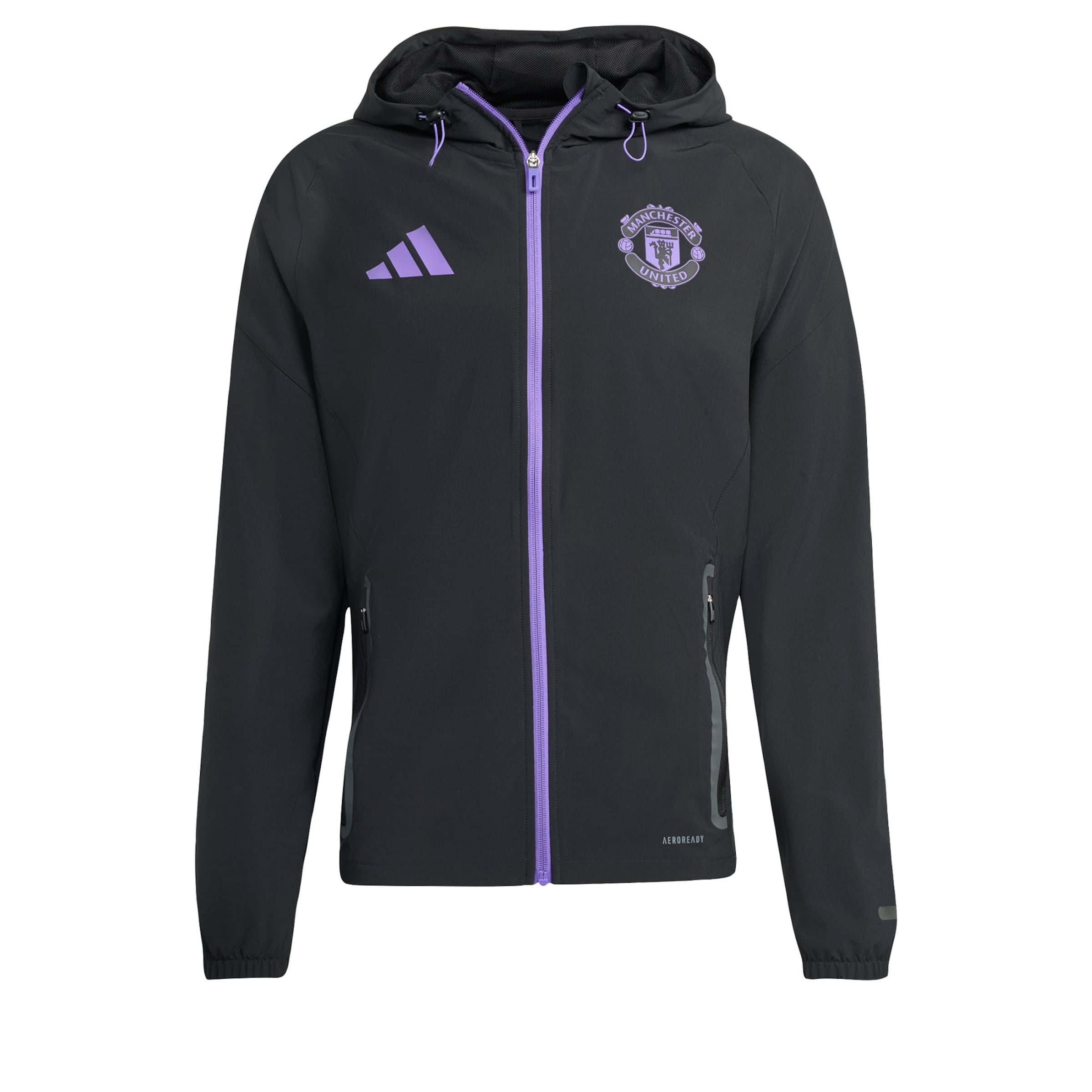 ADIDAS PERFORMANCE - Chaqueta deportiva 'Manchester United Tiro 25 Competition' en negro: frente