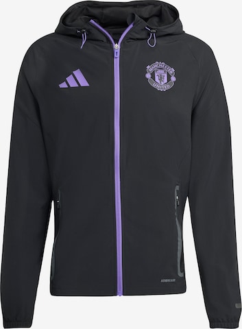 ADIDAS PERFORMANCE - Chaqueta deportiva 'Manchester United Tiro 25 Competition' en negro: frente