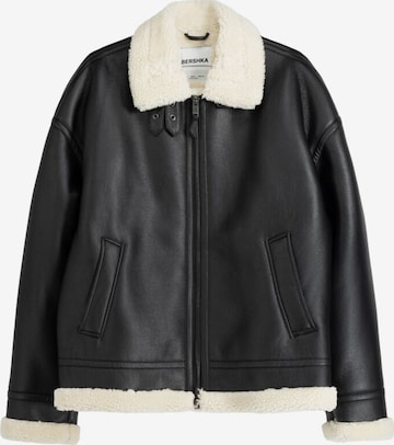 Bershka Winter jacket in Black: front