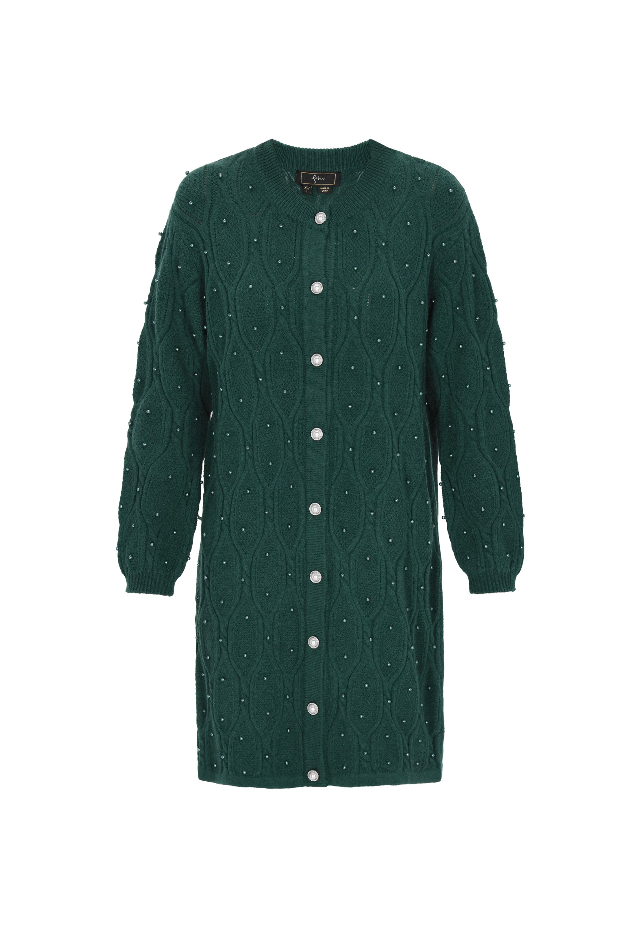 faina - Casaco de malha 'Fashion Look' em verde: frente